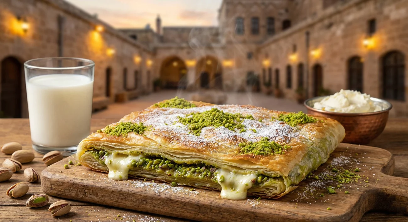 Evde Antep Fıstıklı Katmer Tarifi