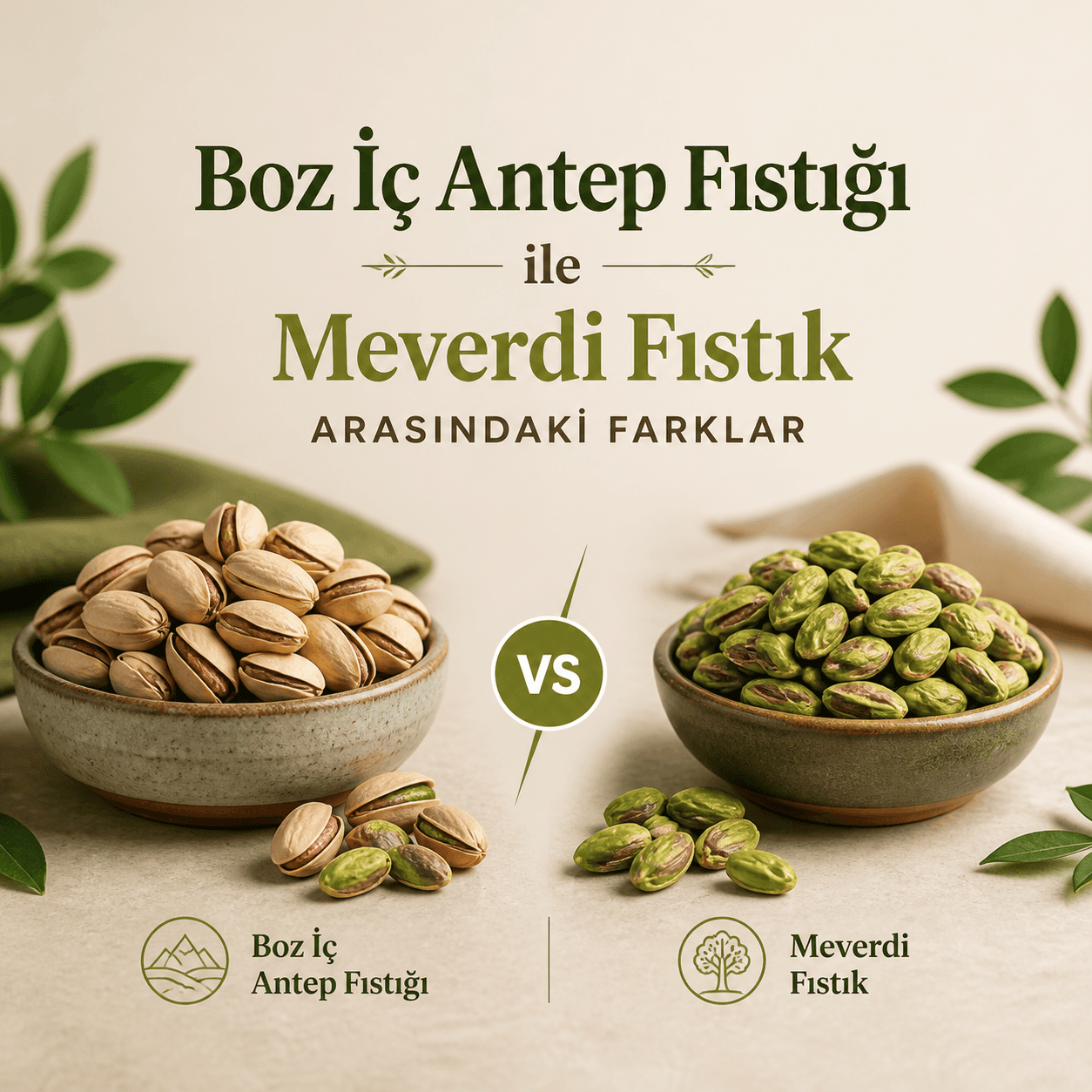 boz iç antep fıstığı ile meverdi antep fıstığı arasındaki farklar